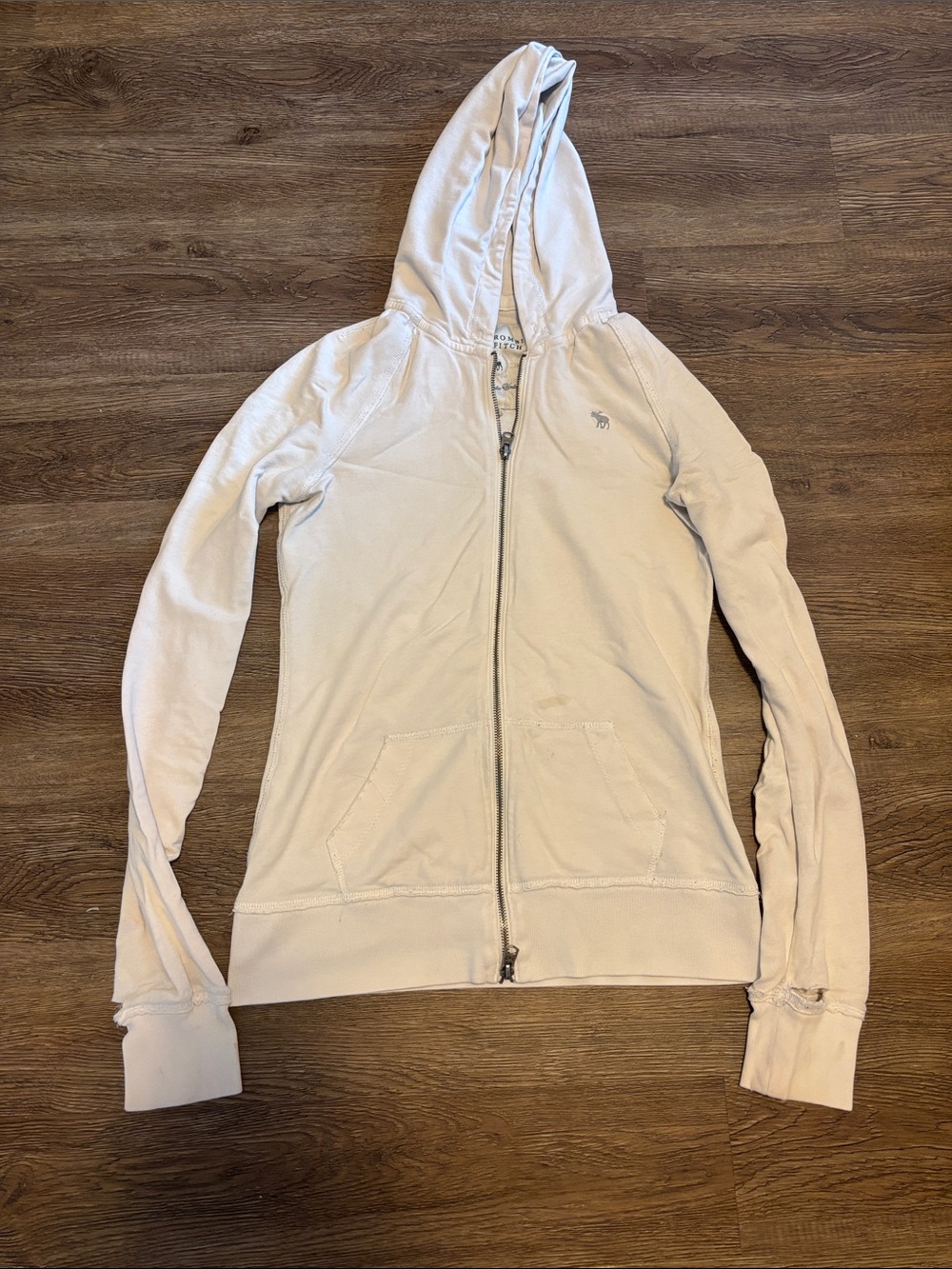 y2k light blue abercrombie and fitch zip up